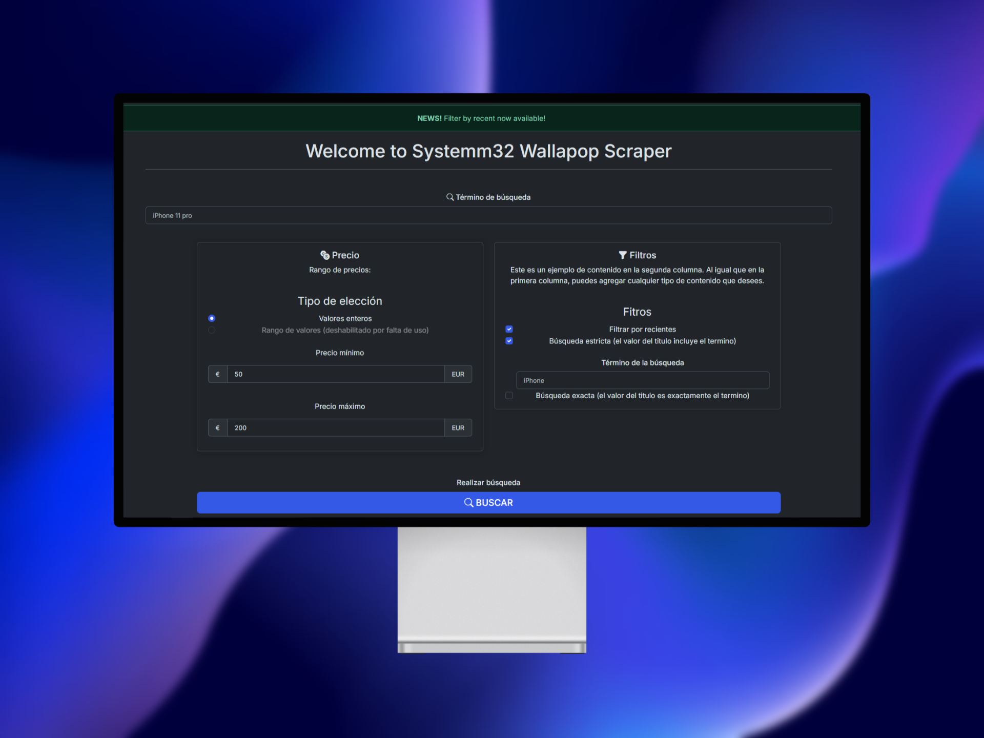 Imagen de WallaBot, el scraper hecho por Systemm32